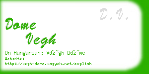 dome vegh business card